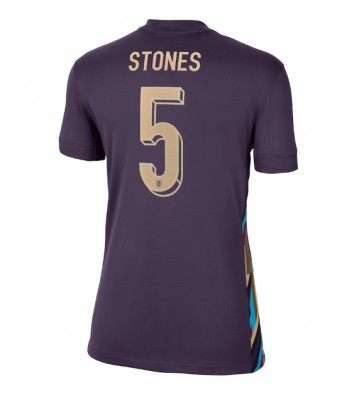 Inglaterra John Stones #5 Segunda Equipación Mujer Eurocopa 2024 Manga Corta